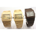 Quality Mens Dual Movement Wooden Wrist Watches